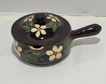 Vintage Alsace Earthenware 1/2 Liter Sauce Pot