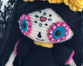 Day of the Dead Doll ~ Crochet Doll ~ Dia de Los Muertos