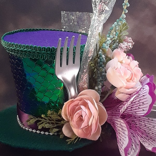 Green and Purple Small/Mini The Little Mermaid Top Hat