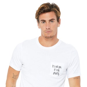 It's Not You, It's My Anxiety Unisex Pocket T-Shirt image 2