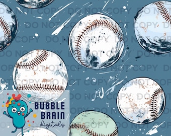 Baseball Seamless Pattern Digital File , Softball Fabric Design ...