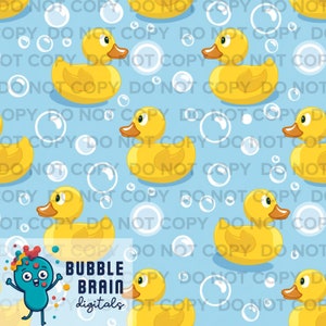 Rubber Ducks and Bubbles Seamless Pattern File - Etsy