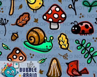 Woodland Forest Seamless Pattern File