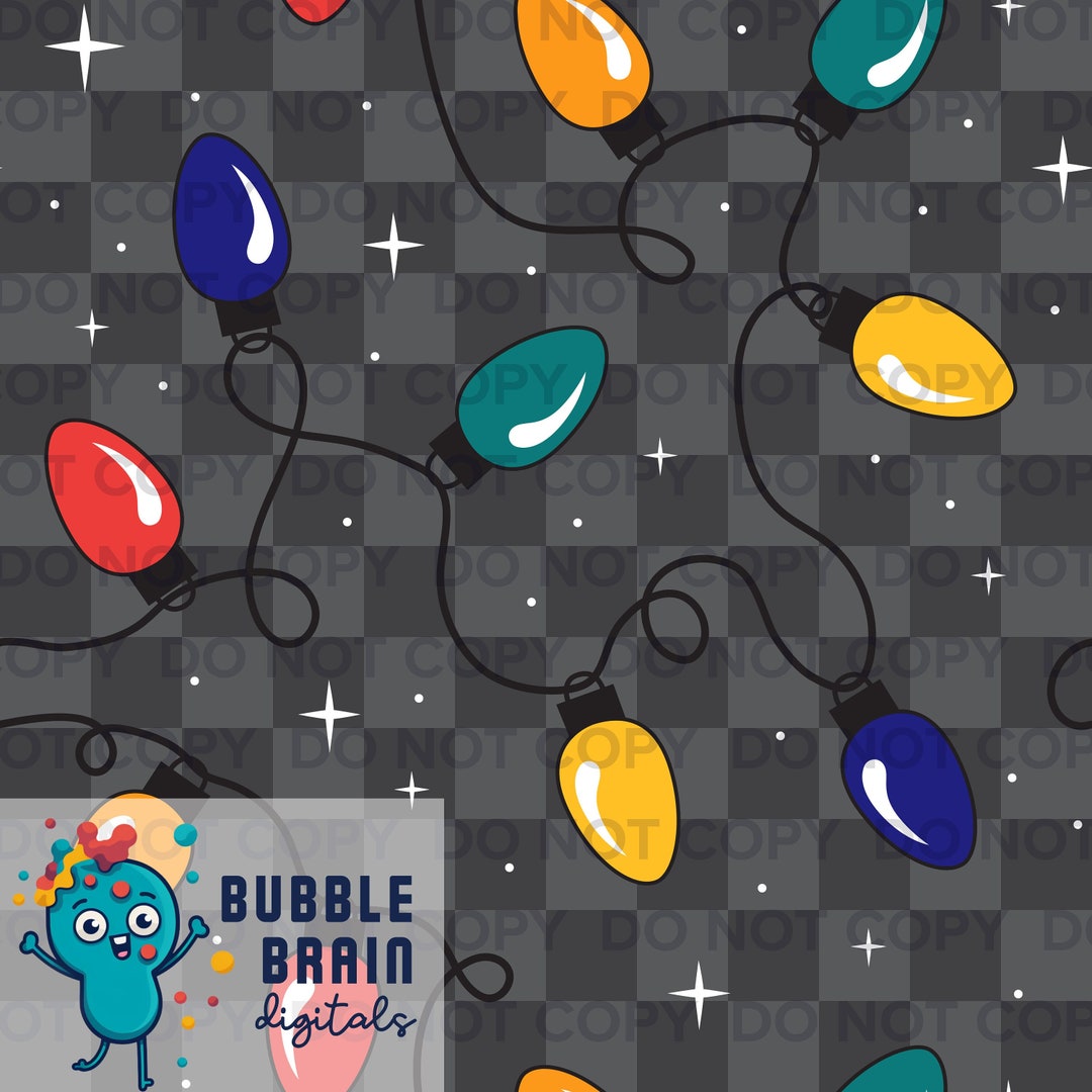Christmas Lights Seamless Pattern File - Etsy
