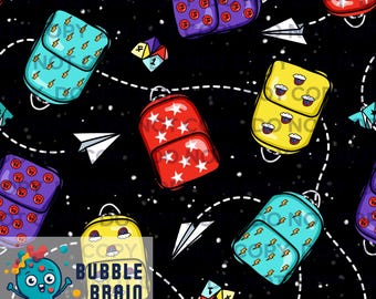 School Backpacks Seamless Pattern File