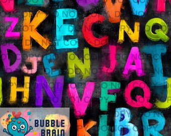 Back to School Chalk Letters Seamless Pattern File