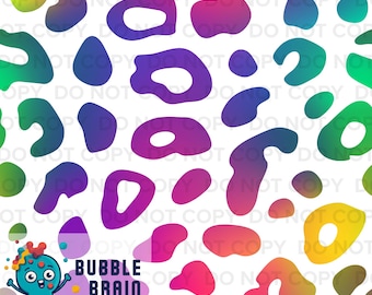Rainbow Leopard Seamless Pattern File