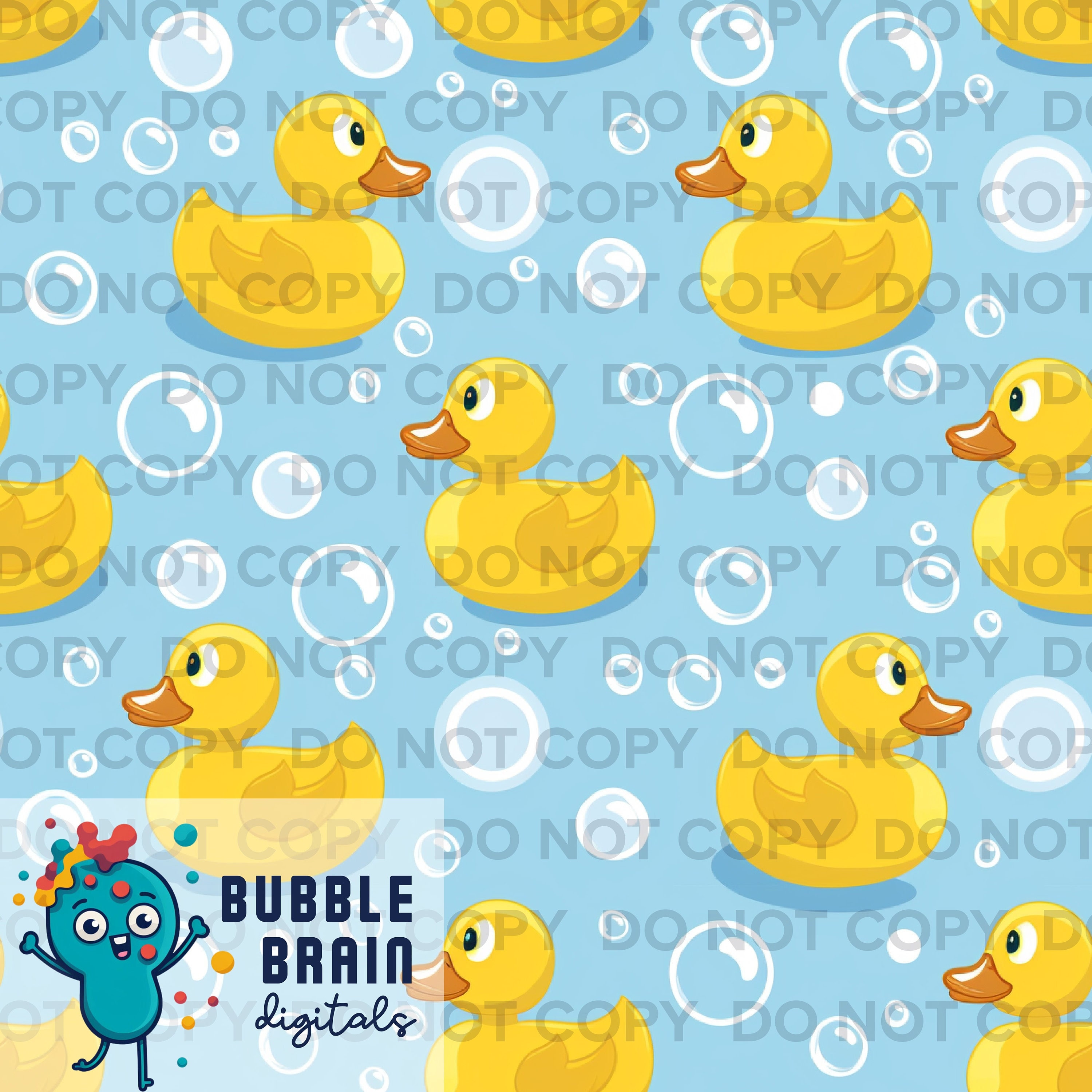 Rubber Ducks and Bubbles Seamless Pattern File - Etsy
