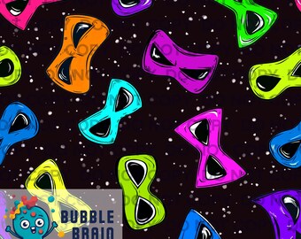 Superhero Masks Seamless Pattern File