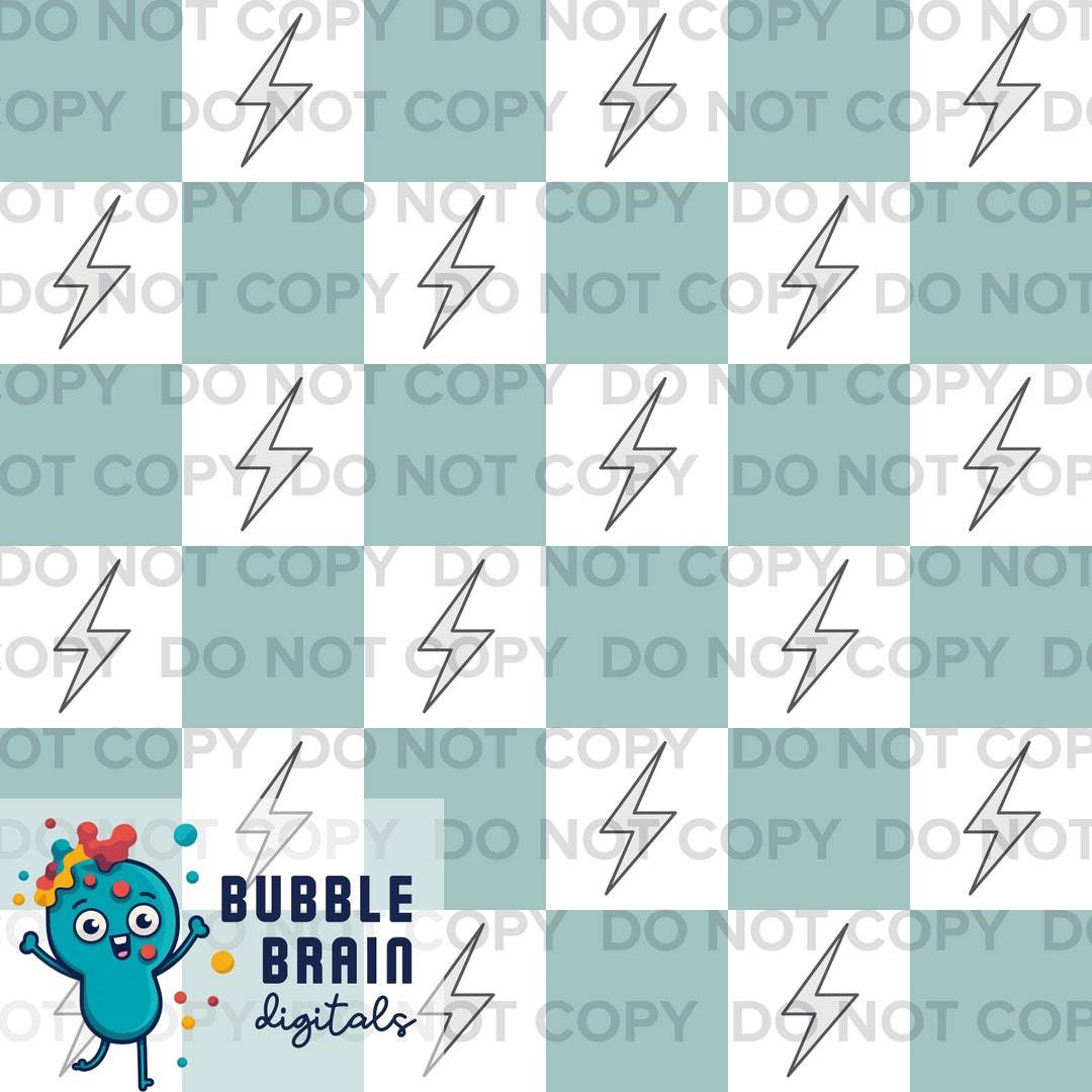 Lightning Bolt Checkerboard Seamless Pattern File - Etsy