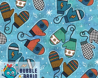 Winter Mittens Seamless Pattern File