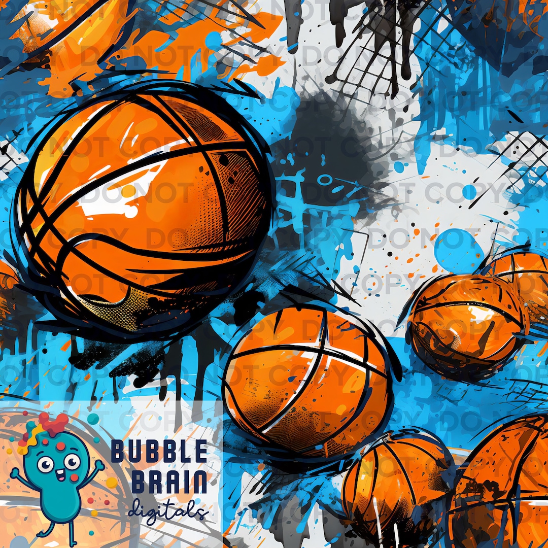 Basketball Seamless Pattern File - Etsy