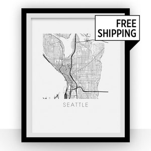 Impression de carte de Seattle