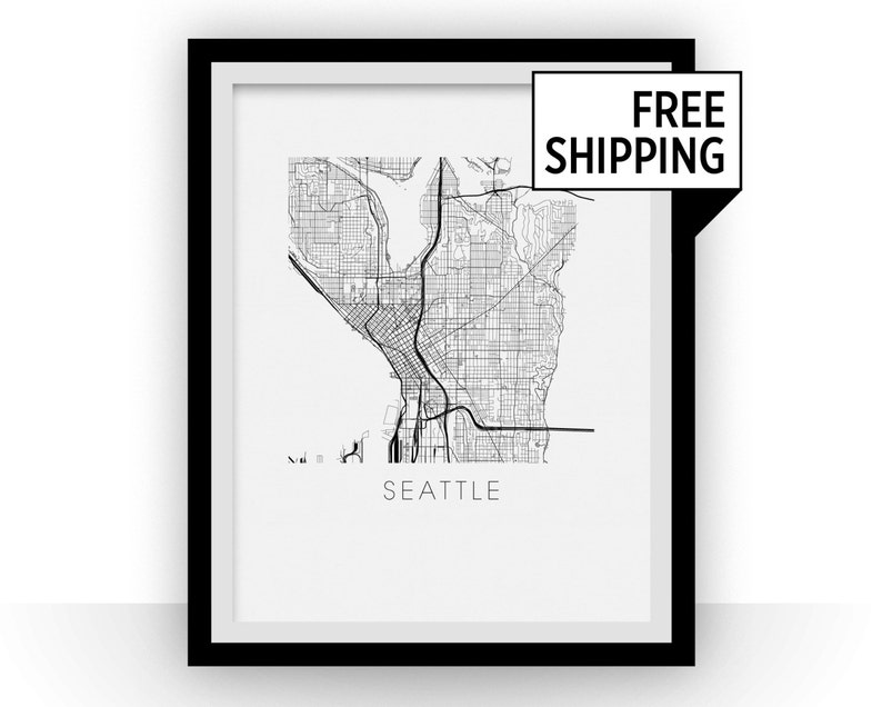 Seattle Map Print image 1