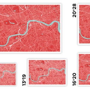 London Map Print Choose your color image 4