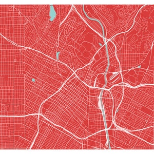 Los Angeles Map Print Any Color You Like image 2