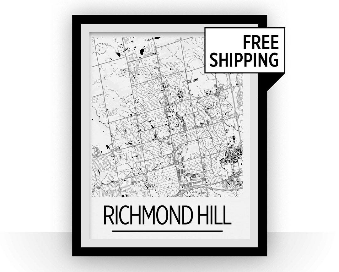 Richmond Hill Ontario Map Poster Ontario Map Print Art Etsy Richmond Hill Ontario Map Poster Ontario Map Print Art Etsy