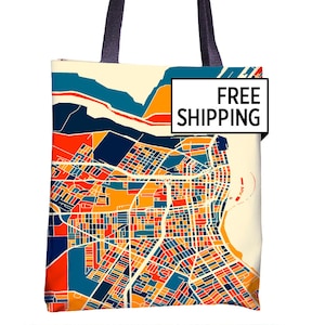 Bolso de totalizador de mapa de Corpus Christi - Texas mapa mapa bolsa 15 x 15