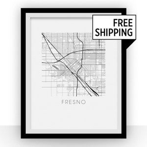 Fresno Map Print