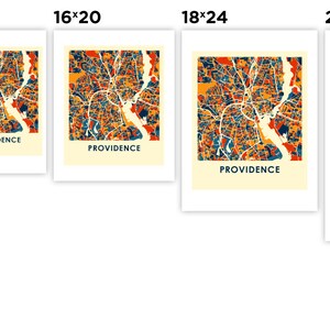 Providence RI Map Print - Full Color Map Poster - Etsy