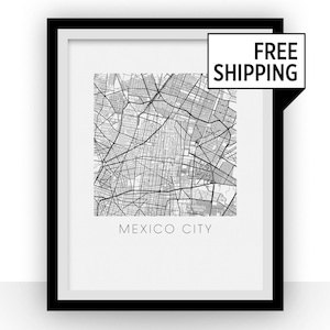 Mexico City Map Print