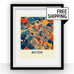 Milton Ontario Map Print - Full Color Map Poster