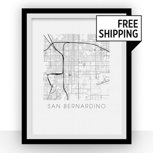 San Bernardino Map Print