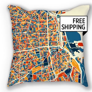 Buenos Aires Map Pillow - Argentina Map Pillow 18x18