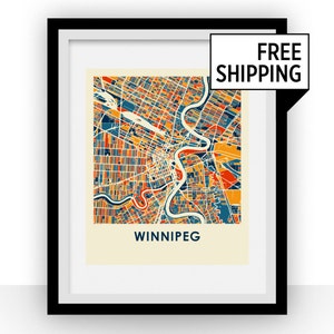 Winnipeg Map Print - Full Color Map Poster