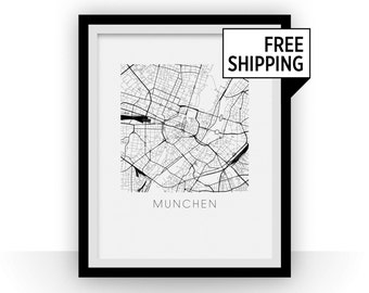 Munich Map Print