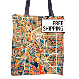 San Antonio Map Tote Bag - Colorado Map Tote Bag 15x15