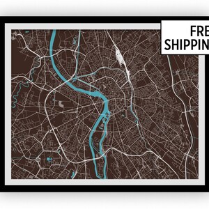 Toulouse Karte Drucken - wählen Sie Ihre Farbe