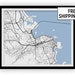 Provincetown Map Print Choose Your Color - Etsy