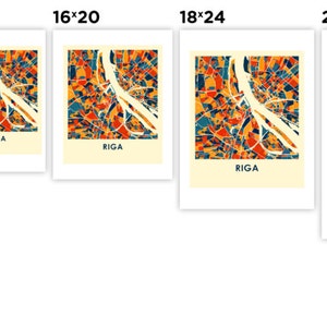 Riga Map Print - Full Color Map Poster - Etsy