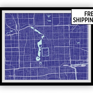Beijing Map Print - Choose your color