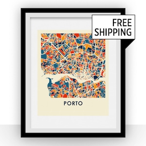 Porto Map Print - Full Color Map Poster
