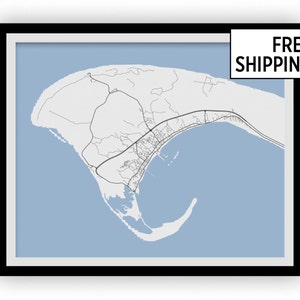 Provincetown Map Print - Choose Your Color - Etsy