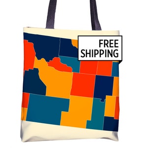 Wyoming carte cabas - sac WY carte 15 x 15