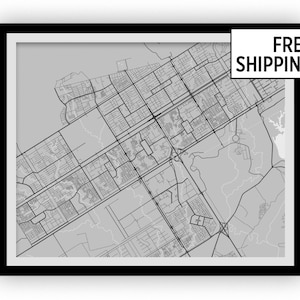 Islamabad Map Print - Choose your color