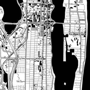 West Palm Beach Map Poster - Florida Map Print - Art Deco Series - Etsy
