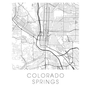 Colorado Springs Map Print - Etsy