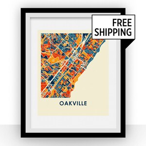 Oakville Ontario Map Print - Full Color Map Poster