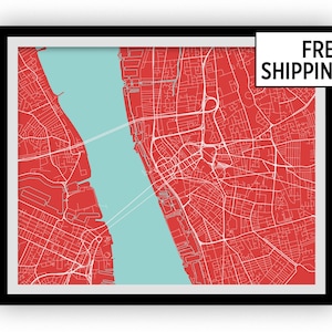 Liverpool Map Print - Choose your color