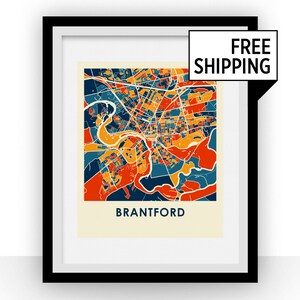 Brantford Ontario Map Print - Full Color Map Poster