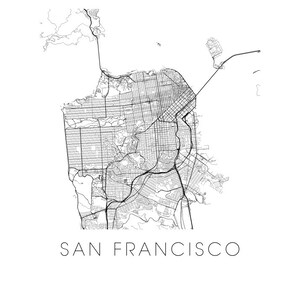 San Francisco Map Print - Etsy