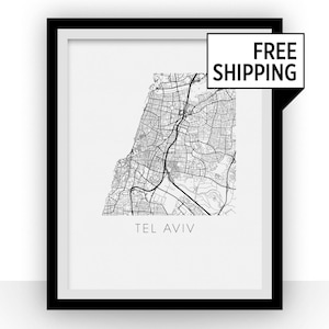 Tel Aviv Map Print