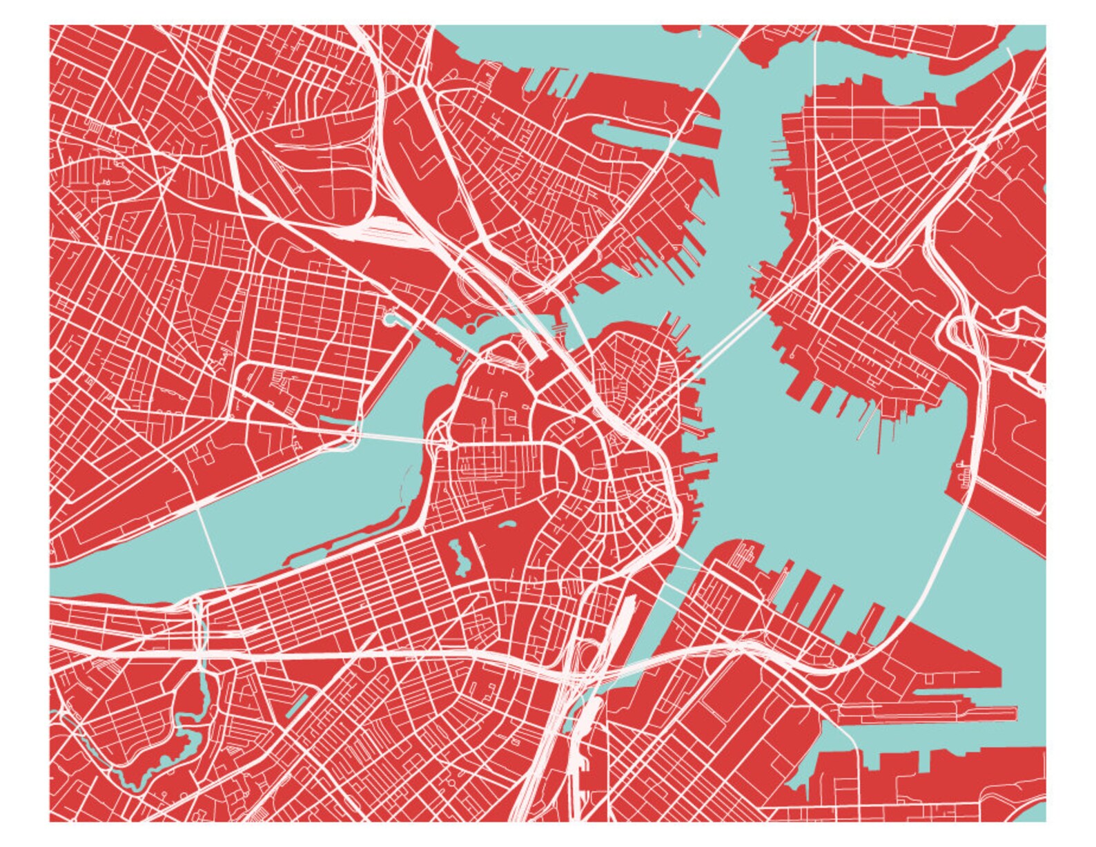 boston-map-print-choose-your-color-etsy