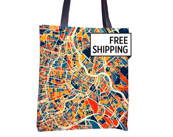 Vienna Map Tote Bag - Austria Map Tote Bag 15x15