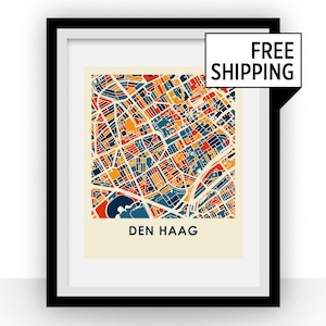 Den Haag Karte drucken - Full Color Map Poster