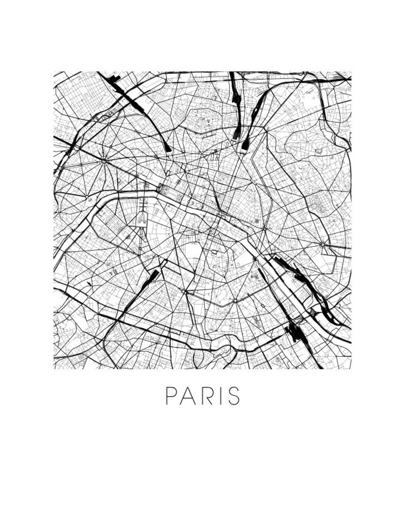 Paris Map Print image 2